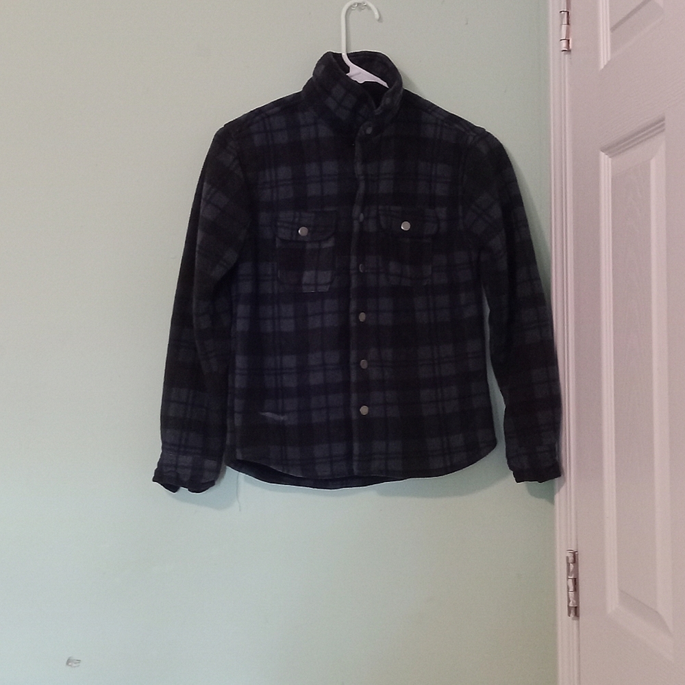 Copper Key Black Plaid Jean Jacket